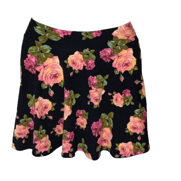 Charlotte Russe Lovely Floral Rose Pattern Skirt Women's Size L - Picture 5 of 5